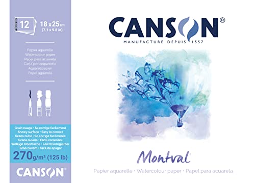 Canson Montval Block einseitiggeleimt, 18 x 25 cm, 12 Blatt, 270 g/m² Canson Montval Block einseitiggeleimt, 18 x 25 cm, 12 Blatt, 270 g/m² von Canson