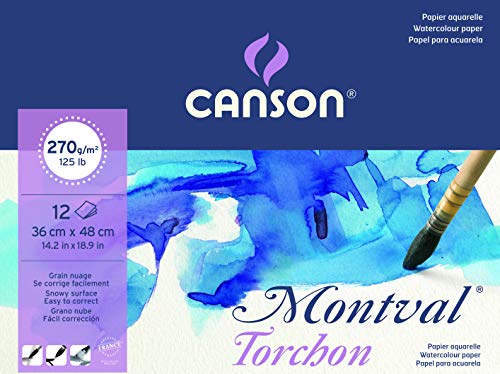 Montval Block einseitiggeleimt, 36 x 48 cm, 12 Blatt, 270 g/m² Montval Block einseitiggeleimt, 36 x 48 cm, 12 Blatt, 270 g/m² von Canson