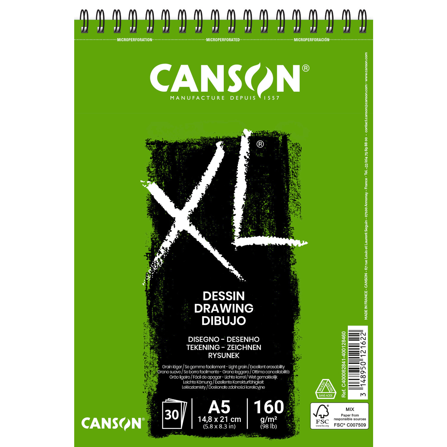 Canson XL Dessin Spiralblock 30 Blatt von Canson