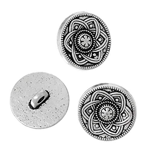 12 Metallknöpfe 15mm rund antiksilber Knöpfe Knopf Ösenknöpfe Blumen Muster DIY 12 Metallknöpfe 15mm rund antiksilber Knöpfe Knopf Ösenknöpfe Blumen Muster DIY von CansyY