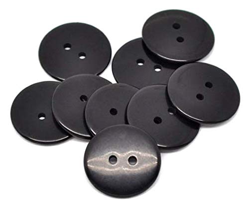 50 edle Harzknöpfe 23mm schwarz 2-Loch rund nähen basteln Knöpfe Knopf 50 edle Harzknöpfe 23mm schwarz 2-Loch rund nähen basteln Knöpfe Knopf von CansyY
