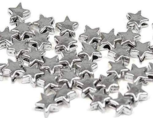 CansyY 100 Stück Metallperlen 6x6mm antiksilber Spacer Sterne Schmuck basteln von CansyY