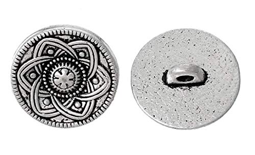 20 Metallknöpfe antiksilber Keltic -Muster, Ø ca. 15mm, Ösenknöpfe Knöpfe von CansyY