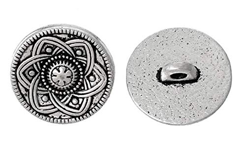 20 Metallknöpfe antiksilber Keltic -Muster, Ø ca. 15mm, Ösenknöpfe Knöpfe 20 Metallknöpfe antiksilber Keltic -Muster, Ø ca. 15mm, Ösenknöpfe Knöpfe von CansyY