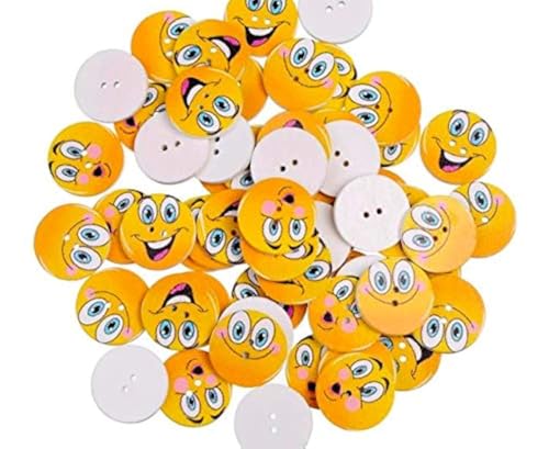 20 Stück lustige, bunte Holzknöpfe Motiv Smiley 25mm mit 2 Löcher Bastelknöpfe Kinderkleidung runde Knöpfe zum annähen nähen aufnähen basteln scrapbooking 20 Stück lustige, bunte Holzknöpfe Motiv Smiley 25mm mit 2 Löcher Bastelknöpfe Kinderkleidung runde Knöpfe zum annähen nähen aufnähen basteln scrapbooking von CansyY