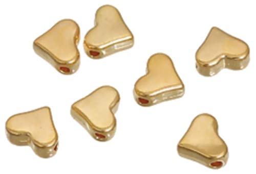 CansyY 30 Stück Metallperle 7x6mm Herz goldoptik Zwischenperlen Spacer Beads Perle Gold für Armband Halskette Schmuckherstellung von CansyY