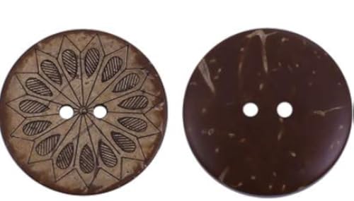 CansyY 30 edle Kokosnuss Knöpfe zum aufnähen - Ø 2,8 cm - 2 Löcher - braun mit besonderem edlen Muster zum basteln Scrapbooking Knöpfe Jackenknöpfe Mantelknöpfe CansyY 30 edle Kokosnuss Knöpfe zum aufnähen - Ø 2,8 cm - 2 Löcher - braun mit besonderem edlen Muster zum basteln Scrapbooking Knöpfe Jackenknöpfe Mantelknöpfe von CansyY