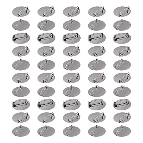 50 Stück flache runde Broschen aus Edelstahl, flache Scheibennadeln, Rohlinge, Eisen-Brosche, Lünette, Tabletts für Abzeichen, DIY, Schmuck, Handwerk, Dekoration, Zubehör (A50 Stück – 15 mm 50 Stück flache runde Broschen aus Edelstahl, flache Scheibennadeln, Rohlinge, Eisen-Brosche, Lünette, Tabletts für Abzeichen, DIY, Schmuck, Handwerk, Dekoration, Zubehör (A50 Stück – 15 mm von Cansybil