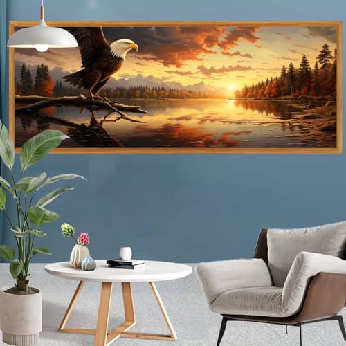 Adler Diamond Painting XXL 60x20cm Tier Diamant Painting Bilder DIY 5D Full Drill Diamond Art Leinwand Malen nach Zahlen Erwachsene Bastelset, Kreatives für Mädchen Geschenke, Wanddeko Aesthetic S-779 Adler Diamond Painting XXL 60x20cm Tier Diamant Painting Bilder DIY 5D Full Drill Diamond Art Leinwand Malen nach Zahlen Erwachsene Bastelset, Kreatives für Mädchen Geschenke, Wanddeko Aesthetic S-779 von Canuhkun