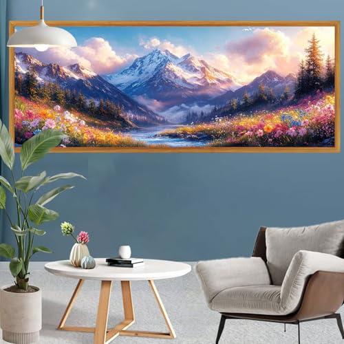 Diamond Painting Berg Diamond Painting Landschaft Erwachsene Kinder Anfänger Set, DIY 5D Full Rund Diamant Kunst Malerei Bastelset Erwachsene Frauen für Zimmer Deko Wohnzimmer Geschenke 20x60cm S-658 Diamond Painting Berg Diamond Painting Landschaft Erwachsene Kinder Anfänger Set, DIY 5D Full Rund Diamant Kunst Malerei Bastelset Erwachsene Frauen für Zimmer Deko Wohnzimmer Geschenke 20x60cm S-658 von Canuhkun