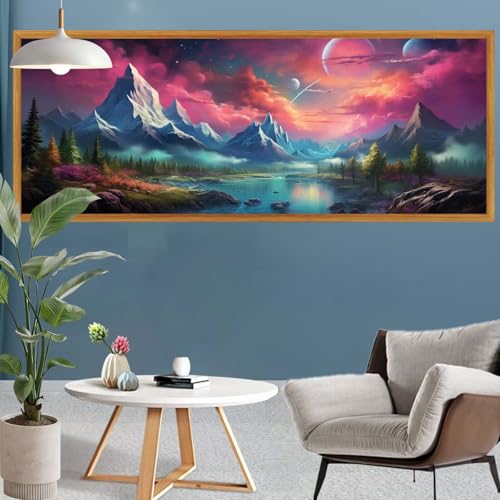 Diamond Painting Berg Diamond Painting Landschaft Erwachsene Kinder Anfänger Set, DIY 5D Full Rund Diamant Kunst Malerei Bastelset Erwachsene Frauen für Zimmer Deko Wohnzimmer Geschenke 60x180cm S-659 Diamond Painting Berg Diamond Painting Landschaft Erwachsene Kinder Anfänger Set, DIY 5D Full Rund Diamant Kunst Malerei Bastelset Erwachsene Frauen für Zimmer Deko Wohnzimmer Geschenke 60x180cm S-659 von Canuhkun
