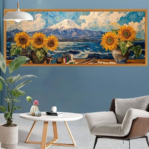 Diamond Painting Erwachsene Groß XXL Berg Diamant Painting Bilder Blume Bastelset Erwachsene Frauen, DIY 5D Diamond Art Crystal Strass Malerei Craft Set für Home Wand Decor, Leinwand 260x90cm S-665 Diamond Painting Erwachsene Groß XXL Berg Diamant Painting Bilder Blume Bastelset Erwachsene Frauen, DIY 5D Diamond Art Crystal Strass Malerei Craft Set für Home Wand Decor, Leinwand 260x90cm S-665 von Canuhkun