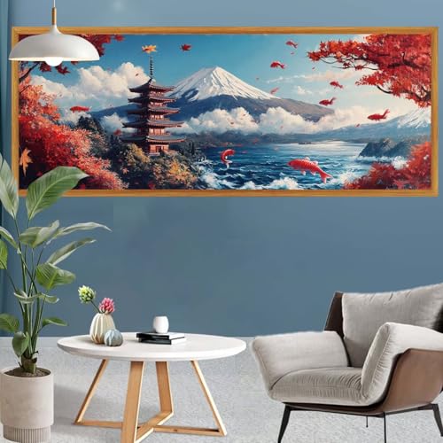 Diamond Painting Erwachsene Groß XXL Japan Diamant Painting Bilder Berg Bastelset Erwachsene Frauen, DIY 5D Diamond Art Crystal Strass Malerei Craft Set für Home Wand Decor, Leinwand 260x90cm S-591 Diamond Painting Erwachsene Groß XXL Japan Diamant Painting Bilder Berg Bastelset Erwachsene Frauen, DIY 5D Diamond Art Crystal Strass Malerei Craft Set für Home Wand Decor, Leinwand 260x90cm S-591 von Canuhkun