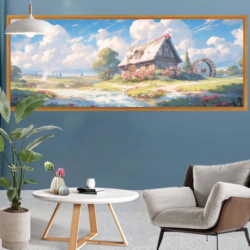Diamond Painting Erwachsene Groß XXL Wald Diamant Painting Bilder Kabine Bastelset Erwachsene, DIY 5D Diamond Art Crystal Strass Malerei Arts Craft Set für Home Wand Decor, Leinwand 260x90cm S-650 Diamond Painting Erwachsene Groß XXL Wald Diamant Painting Bilder Kabine Bastelset Erwachsene, DIY 5D Diamond Art Crystal Strass Malerei Arts Craft Set für Home Wand Decor, Leinwand 260x90cm S-650 von Canuhkun
