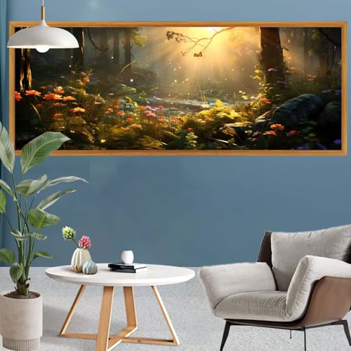 Diamond Painting Erwachsene Groß XXL Wald Diamant Painting Bilder Landschaft Bastelset Erwachsene, DIY 5D Diamond Art Crystal Strass Malerei Craft Set für Home Wand Decor, Leinwand 300x100cm S-627 Diamond Painting Erwachsene Groß XXL Wald Diamant Painting Bilder Landschaft Bastelset Erwachsene, DIY 5D Diamond Art Crystal Strass Malerei Craft Set für Home Wand Decor, Leinwand 300x100cm S-627 von Canuhkun