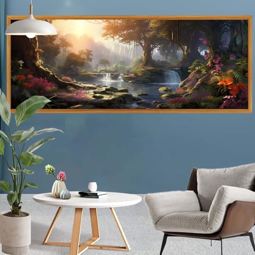 Diamond Painting Erwachsene Groß XXL Wald Diamant Painting Bilder Landschaft Bastelset Erwachsene Frauen,DIY 5D Diamond Art Crystal Strass Malerei Craft Set für Home Wand Decor,Leinwand 260x90cm S-630 Diamond Painting Erwachsene Groß XXL Wald Diamant Painting Bilder Landschaft Bastelset Erwachsene Frauen,DIY 5D Diamond Art Crystal Strass Malerei Craft Set für Home Wand Decor,Leinwand 260x90cm S-630 von Canuhkun