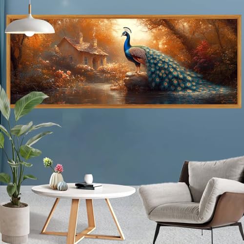 Diamond Painting Erwachsene Groß XXL Wald Diamant Painting Bilder Pfau Bastelset Erwachsene Frauen, DIY 5D Diamond Art Crystal Strass Malerei Craft Set für Home Wand Decor, Leinwand 300x100cm S-633 Diamond Painting Erwachsene Groß XXL Wald Diamant Painting Bilder Pfau Bastelset Erwachsene Frauen, DIY 5D Diamond Art Crystal Strass Malerei Craft Set für Home Wand Decor, Leinwand 300x100cm S-633 von Canuhkun