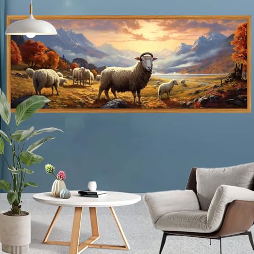 Diamond Painting Erwachsene Groß XXL Wald Diamant Painting Bilder Schaf Bastelset Erwachsene Frauen, DIY 5D Diamond Art Crystal Strass Malerei Craft Set für Home Wand Decor, Leinwand 260x90cm S-653 Diamond Painting Erwachsene Groß XXL Wald Diamant Painting Bilder Schaf Bastelset Erwachsene Frauen, DIY 5D Diamond Art Crystal Strass Malerei Craft Set für Home Wand Decor, Leinwand 260x90cm S-653 von Canuhkun