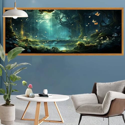 Diamond Painting Erwachsene Groß XXL Wald Diamant Painting Bilder Schmetterling Bastelset Erwachsene Frauen, DIY 5D Diamond Art Crystal Malerei Craft Set für Home Wand Decor, Leinwand 300x100cm S-618 Diamond Painting Erwachsene Groß XXL Wald Diamant Painting Bilder Schmetterling Bastelset Erwachsene Frauen, DIY 5D Diamond Art Crystal Malerei Craft Set für Home Wand Decor, Leinwand 300x100cm S-618 von Canuhkun