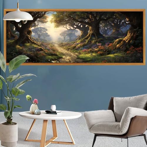 Diamond Painting Wald Diamond Painting Baum Erwachsene Kinder Anfänger Set, DIY 5D Full Diamant Kunst Malerei Stickerei Bastelset Erwachsene Frauen für Zimmer Deko Wohnzimmer Geschenke 45x130cm S-643 Diamond Painting Wald Diamond Painting Baum Erwachsene Kinder Anfänger Set, DIY 5D Full Diamant Kunst Malerei Stickerei Bastelset Erwachsene Frauen für Zimmer Deko Wohnzimmer Geschenke 45x130cm S-643 von Canuhkun