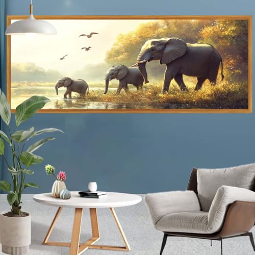 Diamond Painting Wald Diamond Painting Elefant Erwachsene Kinder Anfänger Set, DIY 5D Full Rund Diamant Kunst Malerei Bastelset Erwachsene Frauen für Zimmer Deko Wohnzimmer Geschenke 50x150cm S-603 Diamond Painting Wald Diamond Painting Elefant Erwachsene Kinder Anfänger Set, DIY 5D Full Rund Diamant Kunst Malerei Bastelset Erwachsene Frauen für Zimmer Deko Wohnzimmer Geschenke 50x150cm S-603 von Canuhkun