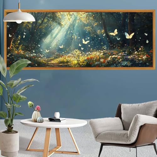 Diamond Painting Wald Diamond Painting Fantasie Erwachsene Kinder Anfänger Set, DIY 5D Full Rund Diamant Kunst Malerei Bastelset Erwachsene Frauen für Zimmer Deko Wohnzimmer Geschenke 45x130cm S-637 Diamond Painting Wald Diamond Painting Fantasie Erwachsene Kinder Anfänger Set, DIY 5D Full Rund Diamant Kunst Malerei Bastelset Erwachsene Frauen für Zimmer Deko Wohnzimmer Geschenke 45x130cm S-637 von Canuhkun