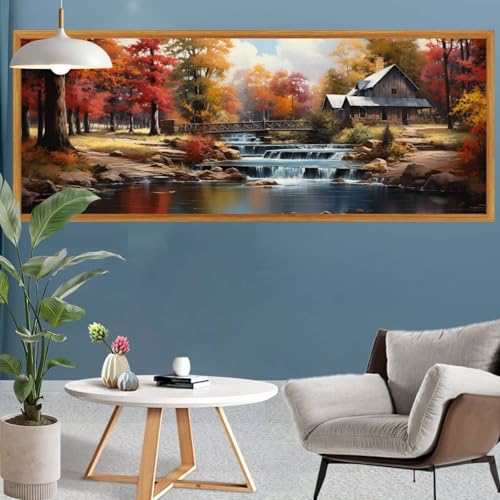 Diamond Painting Wald Diamond Painting Kabine Erwachsene Kinder Anfänger Set, DIY 5D Full Rund Diamant Kunst Malerei Bastelset Erwachsene Frauen für Zimmer Deko Wohnzimmer Geschenke 45x130cm S-646 Diamond Painting Wald Diamond Painting Kabine Erwachsene Kinder Anfänger Set, DIY 5D Full Rund Diamant Kunst Malerei Bastelset Erwachsene Frauen für Zimmer Deko Wohnzimmer Geschenke 45x130cm S-646 von Canuhkun
