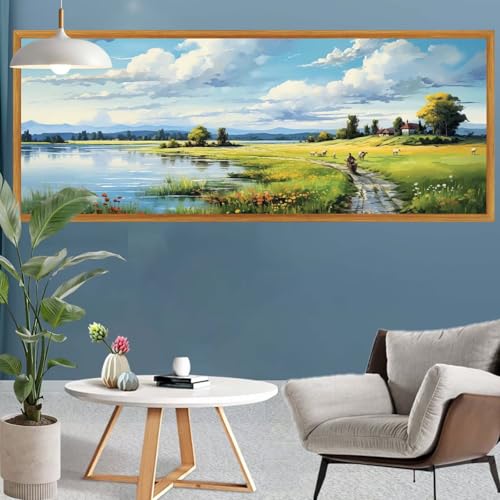 Diamond Painting Wald Diamond Painting See Erwachsene Kinder Anfänger Set, DIY 5D Full Diamant Kunst Malerei Stickerei Bastelset Erwachsene Frauen für Zimmer Deko Wohnzimmer Geschenke 55x165cm S-614 Diamond Painting Wald Diamond Painting See Erwachsene Kinder Anfänger Set, DIY 5D Full Diamant Kunst Malerei Stickerei Bastelset Erwachsene Frauen für Zimmer Deko Wohnzimmer Geschenke 55x165cm S-614 von Canuhkun