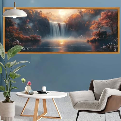 Diamond Painting Wald Diamond Painting Wasserfall Erwachsene Kinder Anfänger Set, DIY 5D Full Rund Diamant Kunst Malerei Bastelset Erwachsene Frauen für Zimmer Deko Wohnzimmer Geschenke 50x150cm S-639 Diamond Painting Wald Diamond Painting Wasserfall Erwachsene Kinder Anfänger Set, DIY 5D Full Rund Diamant Kunst Malerei Bastelset Erwachsene Frauen für Zimmer Deko Wohnzimmer Geschenke 50x150cm S-639 von Canuhkun