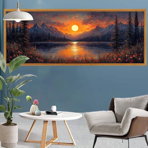 Wald Diamond Painting XXL 105x35cm Mond Diamant Painting Bilder DIY 5D Full Drill Diamond Art Leinwand Malen nach Zahlen Erwachsene Bastelset, Kreatives für Mädchen Geschenke, Wanddeko Aesthetic S-656 Wald Diamond Painting XXL 105x35cm Mond Diamant Painting Bilder DIY 5D Full Drill Diamond Art Leinwand Malen nach Zahlen Erwachsene Bastelset, Kreatives für Mädchen Geschenke, Wanddeko Aesthetic S-656 von Canuhkun