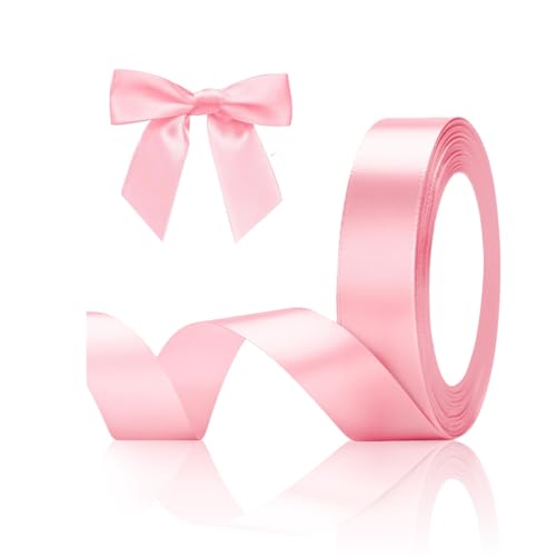 Canvas Trend Multifunktionale Bänder, 2 cm breit und 22 m lang, mehrfarbiges Band für Geschenkverpackungen, Basteln, Blumensträuße, Party-Dekoration (Rosa) von Canvas Trend