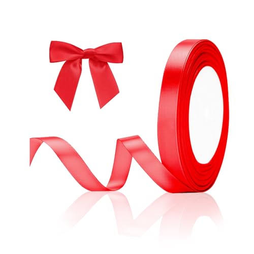 Canvas Trend Multifunktionale Bänder, 2 cm breit und 22 m lang, mehrfarbiges Band für Geschenkverpackungen, Basteln, Blumensträuße, Party-Dekoration (rot) von Canvas Trend