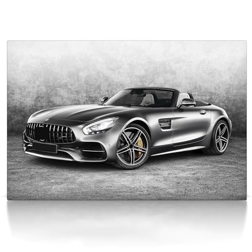 AMG GT Roadster - Leinwand Bild - Wandbild XXL Kunst Druck Bilder Modern, kompatibel mit Mercedes (120 x 80 cm, Leinwand auf Keilrahmen) von CanvasArts