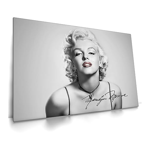 Marilyn Monroe - Leinwand Bild - Wandbild Film aufhängefertig Kunst Druck Bilder Wand Deko Modern Art XXL Wohnzimmer (100 x 70 cm, Leinwand auf Keilrahmen) von CanvasArts