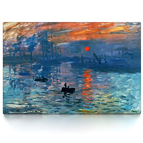 Sonnenaufgang - Claude Monet - Leinwandbild - Wandbild Kuns Druck (100 x 70 cm, Leinwand auf Keilrahmen, Sonnenaufgang) von CanvasArts