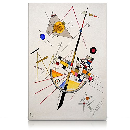 Zarte Spannung - Wassily Kandinsky - Leinwand Bild, Delicate Tension Wandbild Kunst Druck (120 x 80 cm, Leinwand auf Keilrahmen, Zarte Spannung) von CanvasArts