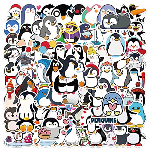 100 Stück Niedliche Pinguin Aufkleber für Wasserflaschen, Telefon, Skateboard, Laptop, ästhetische Aufkleber-Packs für Mädchen und Teenager von Canverlens