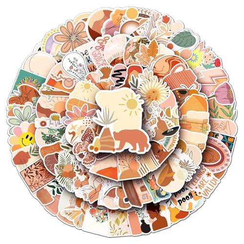 Böhmen Aufkleber 100pcs, Ästhetische Dekoration Vinyl Sticker für Sammelalbum, Laptop, Kinder, Teenager, Mädchen Böhmen Aufkleber 100pcs, Ästhetische Dekoration Vinyl Sticker für Sammelalbum, Laptop, Kinder, Teenager, Mädchen von Canverlens