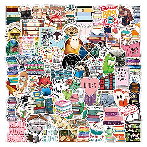 Lesestudium Aufkleber 100pcs, Ästhetische Dekoration Vinyl Sticker für Sammelalbum, Laptop, Kinder, Teenager, Mädchen von Canverlens