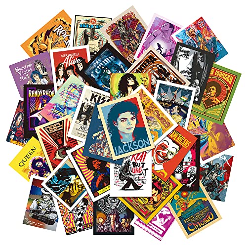 Vintage Musik Aufkleber 50pcs, Ästhetische Dekoration Vinyl Sticker für Sammelalbum, Laptop, Kinder, Teenager, Mädchen Vintage Musik Aufkleber 50pcs, Ästhetische Dekoration Vinyl Sticker für Sammelalbum, Laptop, Kinder, Teenager, Mädchen von Canverlens