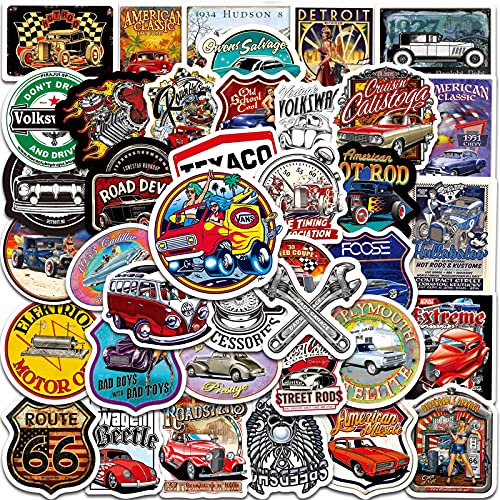 Vintage Oldtimer Aufkleber 100pcs, Ästhetische Dekoration Vinyl Sticker für Sammelalbum, Laptop, Kinder, Teenager, Mädchen von Canverlens