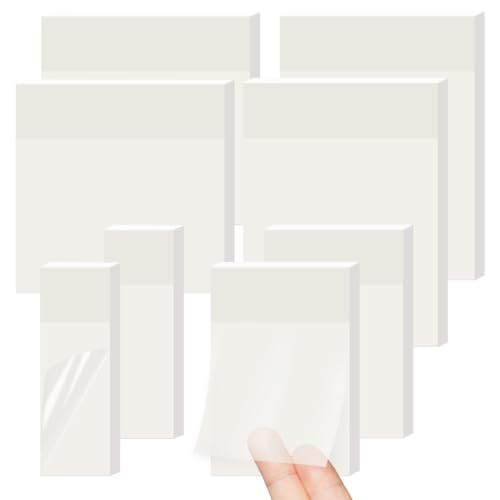 400 Blätter Transparent Sticky Notes, Transparente Haftnotizen, Wasserfest Clear Sticky Notes, Durchsichtige Sticky Notes, Haftnotizen Klebezettel Transparent für Schule, Büro, Zuhause (Vier Größen) 400 Blätter Transparent Sticky Notes, Transparente Haftnotizen, Wasserfest Clear Sticky Notes, Durchsichtige Sticky Notes, Haftnotizen Klebezettel Transparent für Schule, Büro, Zuhause (Vier Größen) von Capaneus