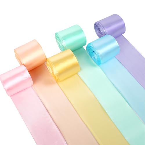 60m Seidenbänder Bunt Geschenkband Breit Satinband Pastell 50mm Breit Bunte Bänder Wetterfest Schleifenband Breit Bunte Große Satinbänder Bunt für Geschenkverpackungen Hochzeit Basteln DIY 60m Seidenbänder Bunt Geschenkband Breit Satinband Pastell 50mm Breit Bunte Bänder Wetterfest Schleifenband Breit Bunte Große Satinbänder Bunt für Geschenkverpackungen Hochzeit Basteln DIY von Capaneus