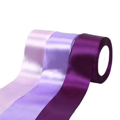 66m Seidenbänder Lila, Geschenkband Breit, Lila Satinband 50mm Breit Bänder Wetterfest, Schleifenband Breit Große Stoffbänder für Geschenkverpackungen Hochzeit Basteln DIY Blumenstrauß Schleifen 66m Seidenbänder Lila, Geschenkband Breit, Lila Satinband 50mm Breit Bänder Wetterfest, Schleifenband Breit Große Stoffbänder für Geschenkverpackungen Hochzeit Basteln DIY Blumenstrauß Schleifen von Capaneus