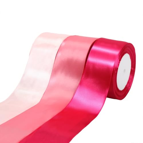 66m Seidenbänder Rosa, Geschenkband Breit, Rosa Satinband 50mm Breit Bänder Wetterfest, Schleifenband Breit Große Stoffbänder für Geschenkverpackungen Hochzeit Basteln DIY Blumenstrauß Schleifen 66m Seidenbänder Rosa, Geschenkband Breit, Rosa Satinband 50mm Breit Bänder Wetterfest, Schleifenband Breit Große Stoffbänder für Geschenkverpackungen Hochzeit Basteln DIY Blumenstrauß Schleifen von Capaneus