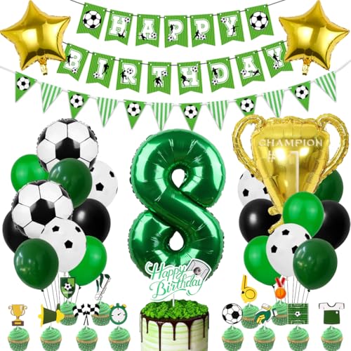 Fußball Luftballon Geburtstag, Geburtstagsdeko Jungen, Grün Deko für Fussball Party Kindergeburtstag Fußball Luftballon Geburtstag, Geburtstagsdeko Jungen, Grün Deko für Fussball Party Kindergeburtstag von Capaneus