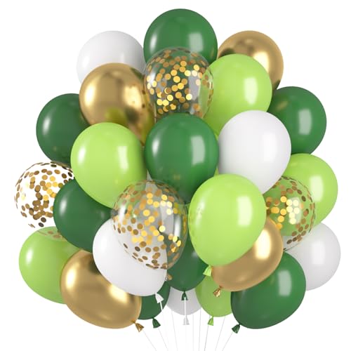 Grüne Luftballons 60 Stück, Luftballons Grün Gold Weiß, Latex Ballons Grün Dunkelgrün Goldene Weiss mit Konfetti Ballons Waldgrün für Geburtstag Hochzeit Baby Shower Safari Tropische Party Deko Grüne Luftballons 60 Stück, Luftballons Grün Gold Weiß, Latex Ballons Grün Dunkelgrün Goldene Weiss mit Konfetti Ballons Waldgrün für Geburtstag Hochzeit Baby Shower Safari Tropische Party Deko von Capaneus