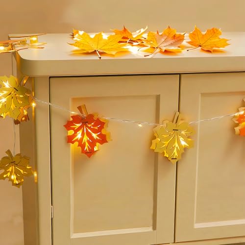 Herbstdeko Ahornblatt Lichterkette Innen aus Holz, 1.5M 10 LED Herbst Lichterkette mit Timer, Lichterkette Herbst Deko Innen, Ahornblätter Girlande Lichtern für Herbst Halloween Erntedankfest Herbstdeko Ahornblatt Lichterkette Innen aus Holz, 1.5M 10 LED Herbst Lichterkette mit Timer, Lichterkette Herbst Deko Innen, Ahornblätter Girlande Lichtern für Herbst Halloween Erntedankfest von Capaneus