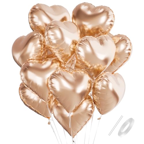 Herz Folienballons, 18 Zoll Herzluftballons Roségold, Herz Luftballon Helium, Herzballons Roségold Herzform Folienluftballon, Herzluftballons Hochzeit Valentinstag Babypartys Geburtstagsdeko Herz Folienballons, 18 Zoll Herzluftballons Roségold, Herz Luftballon Helium, Herzballons Roségold Herzform Folienluftballon, Herzluftballons Hochzeit Valentinstag Babypartys Geburtstagsdeko von Capaneus