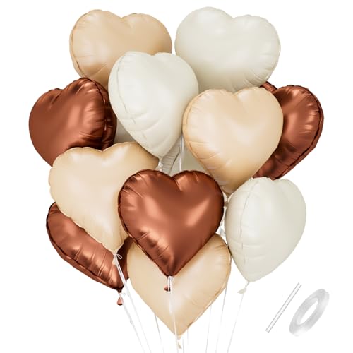 Herz Folienballons, 18 Zoll Herzluftballons Weiß Braune Aprikose, Herz Luftballon Helium, Herzballons Kaffeefarbe Herzform Folienluftballon, Herzluftballons Hochzeit Valentinstag Geburtstagsdeko Herz Folienballons, 18 Zoll Herzluftballons Weiß Braune Aprikose, Herz Luftballon Helium, Herzballons Kaffeefarbe Herzform Folienluftballon, Herzluftballons Hochzeit Valentinstag Geburtstagsdeko von Capaneus